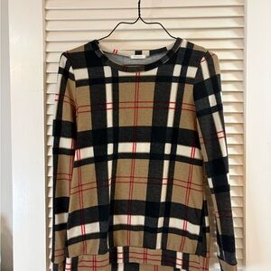 12 PM By Mon Ami Checkered Knit Top